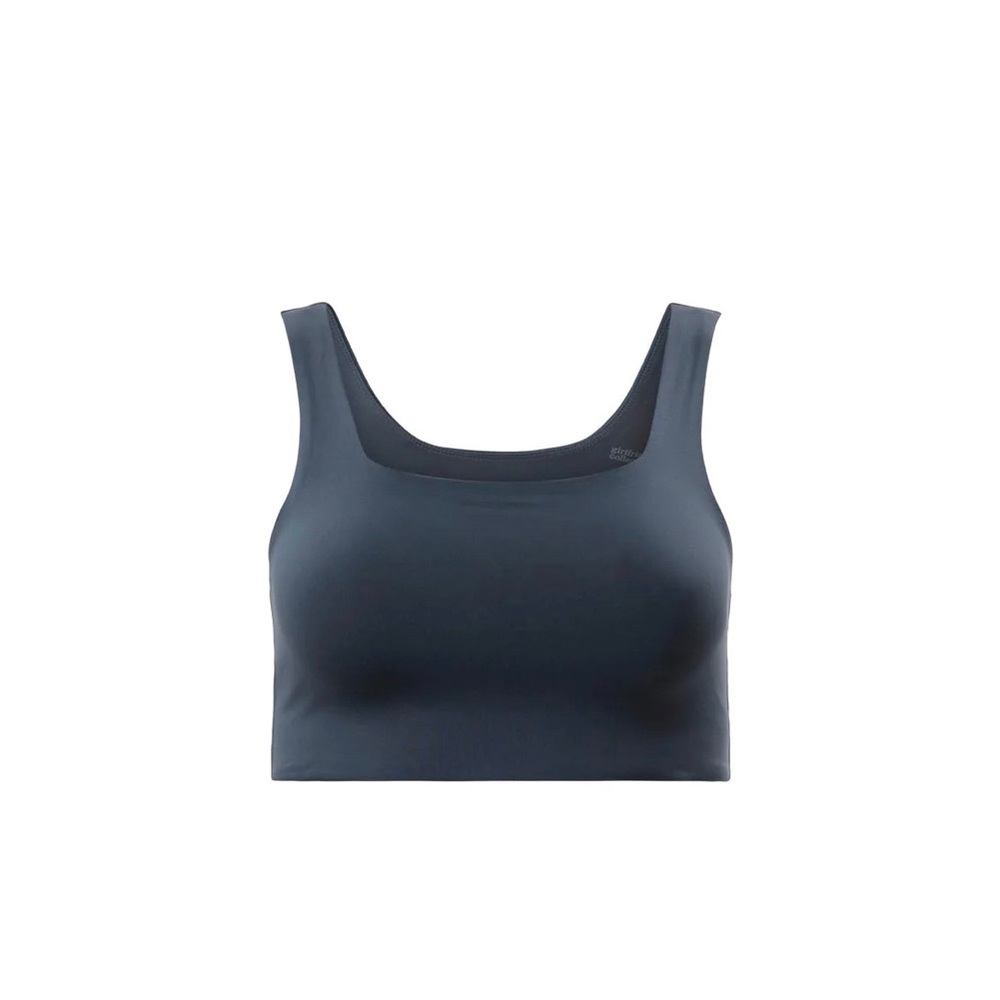 Girlfriend Collective Navy Tommy Cropped Bra - Size XS